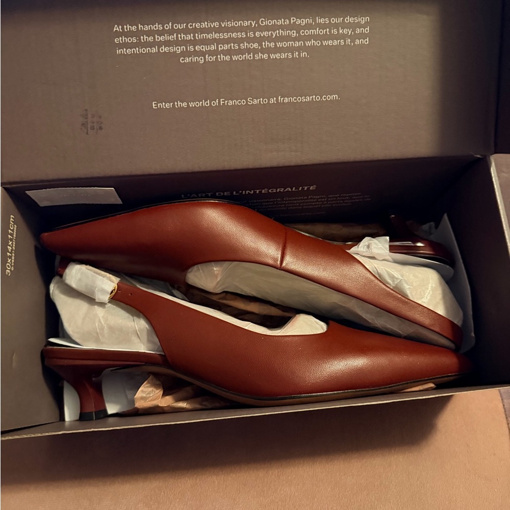Franco Sarto Women's Tan Slingback Heels